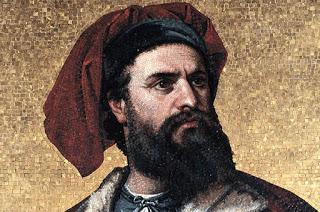 Retrato de Marco Polo, pensando en las maravillas que había conocido durante su viaje a Catay.