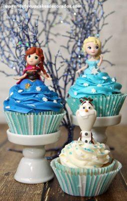 Cuatro hermosas imagenes de cupcakes de frozen para niñas - Paperblog