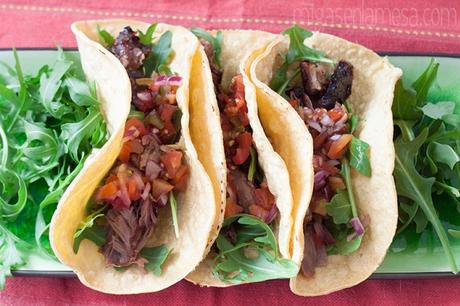 TACOS DE CERDO CON PICO DE GALLO [Made In Spain… como se ha podido]