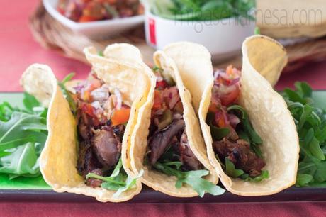 TACOS DE CERDO CON PICO DE GALLO [Made In Spain… como se ha podido]