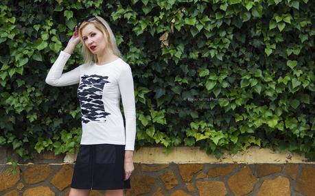 Outfit Informal Blanco y Negro