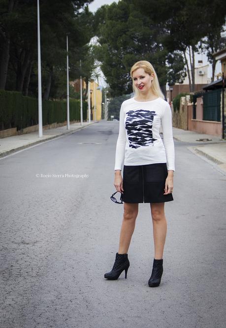 Outfit Informal Blanco y Negro