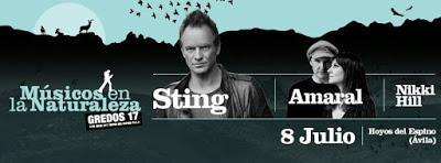 Amaral y Nikki Hill se suman a Sting en el festival Músicos en la Naturaleza 2017