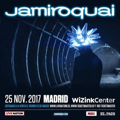 Jamiroquai actuará el 25 de noviembre en el Wizink Center de Madrid