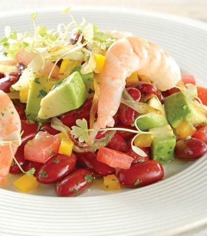 RECETA - ENSALADA DE FRIJOL CON CAMARONES