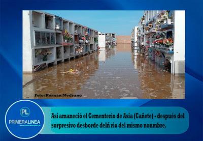 HUAICO DESTRUYE CAMPOS DE CULTIVO E INUNDA CEMENTERIO…