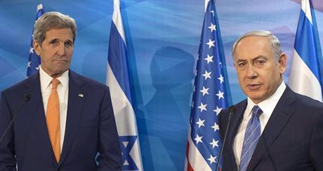 Secretario de Estado de EEUU, John Kerry y primer ministro de Israel, Benjamín Netanyahu durante un encuentro en Jerusalén (archivo)