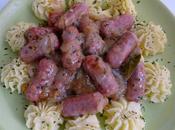 SALCHICHAS VINO PURÉ PATATA (Olla