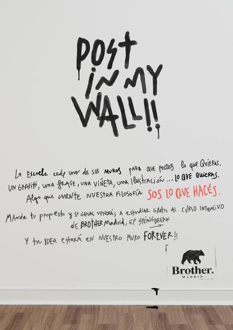 POST IN MY WALL: Gana una beca en Brother Madrid y personaliza una de las paredes de la escuela