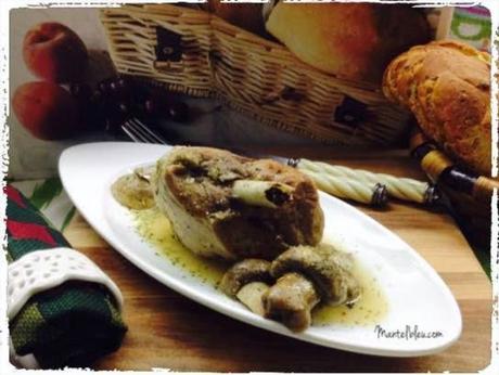 Guiso de cabrito con champiñones