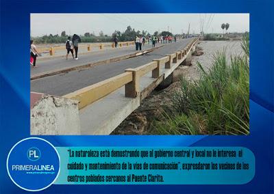 PUENTE CLARITA A PUNTO DE CAER…