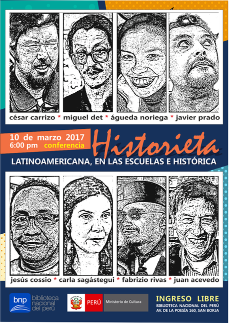 Conferencia sobre Historieta en el Perú y Latinoamérica. Viernes 10 de marzo en la BNP