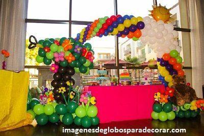 decorar fiesta infantil con globos arreglos