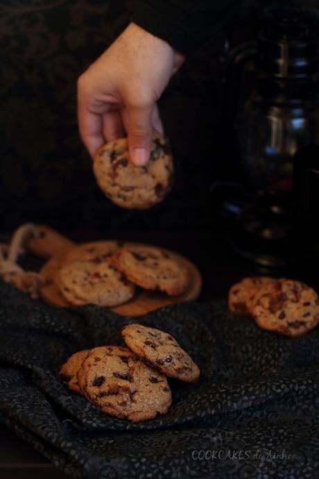 Cookies de chocolate, toffee y nueces pacanas