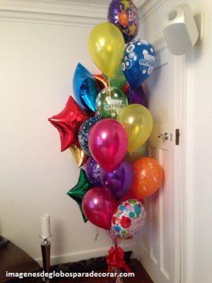 adorno para cumpleaños con globos fiestas