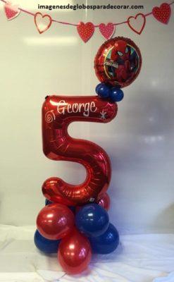 adorno para cumpleaños con globos niños