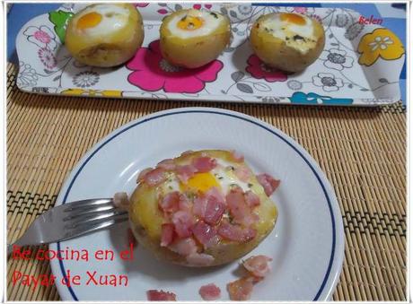 Barcas de patata con huevo