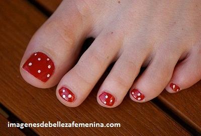 imagenes de uñas con diseños faciles para pies facil