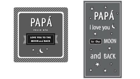 Tarjeta para el Día del Padre y marcapáginas a juego, para imprimir