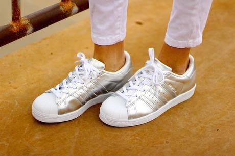 Silver Adidas Superstar