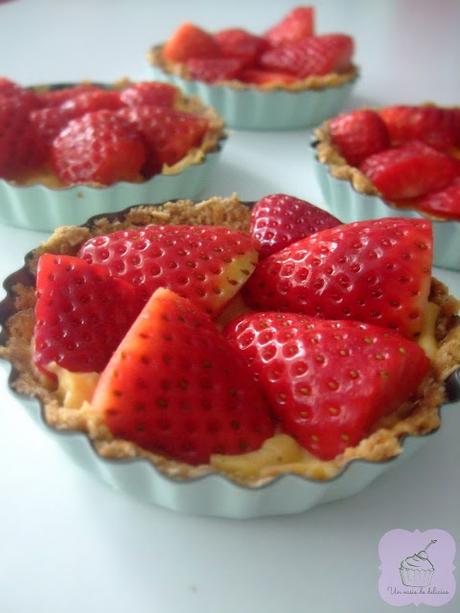 Tartaletas de fresa fit