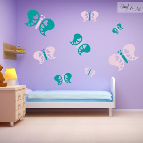 Vinilo-adhesivo-decorativo-infantil-vinylandart-Mariposas
