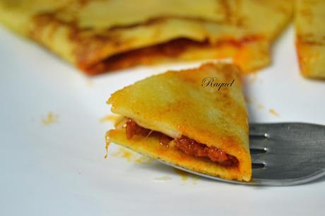 Creps de sobrasada y queso gran padano