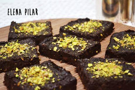 Brownies de chocolate y calabaza, sin azúcar, sin huevo y sin lácteos