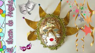Decoupage - Mascara veneciana- como hacerla tu misma, con materiales faciles de conseguir