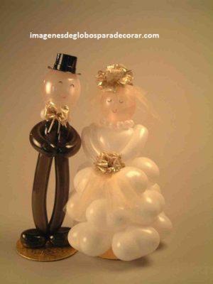 figuras de globos para bodas matrimonio
