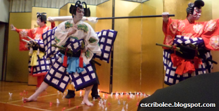 Escena del espectáculo kabuki