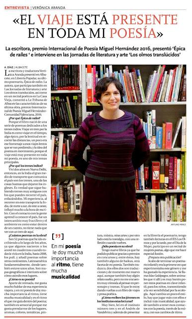 Entrevista en la Tribuna de Albacete