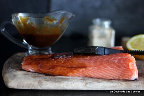 Salmón Glaseado en Salsa Hoisin