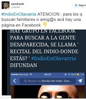 Desesperada búsqueda de gente en Olavarria después de terminar el recital del Indio