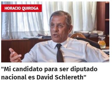 candidato para diputado nacional David Schlereth