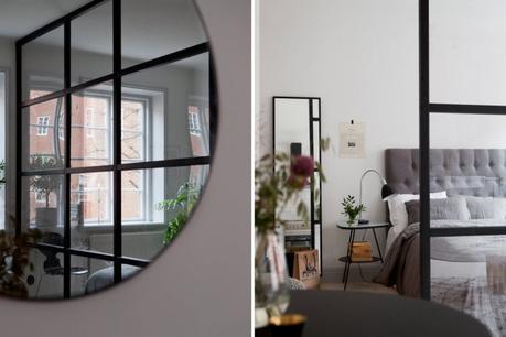 Reforma de un piso 36 m² en Malmö pared de cristal minipisos interiores intimidad decoración decoración pisos pequeños decoración interiores deco pisos suecos blog decoración nórdica 