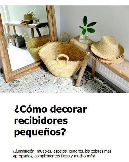 Guía para decorar recibidores pequeños