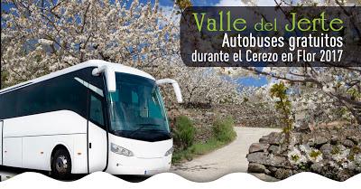 Rutas gratuitas en bus para recorrer el Valle del Jerte