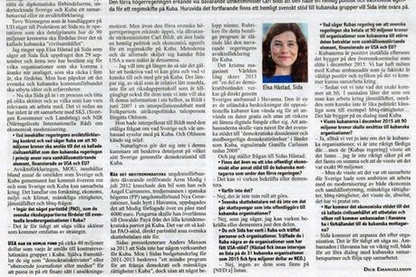 ¿90 millones de coronas suecas para la “sociedad civil” en Cuba?