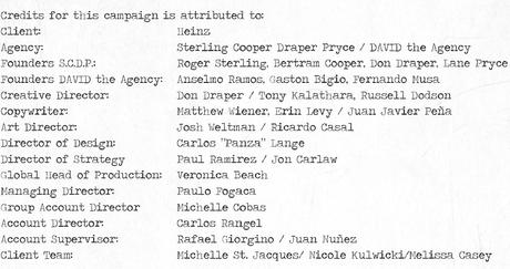 Heinz hace realidad la campaña “Pass the Heinz” que Don Draper le presentó en Mad Men