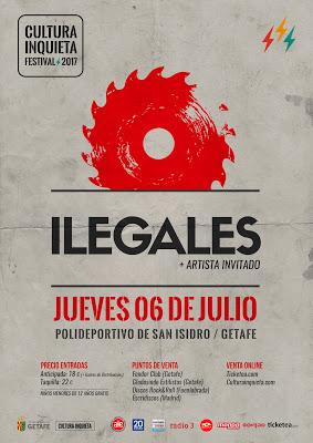 Ilegales estarán el 6 de julio en el Cultura Inquieta de Getafe