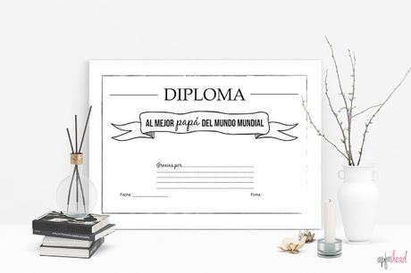 Freebie: Diploma para Papá