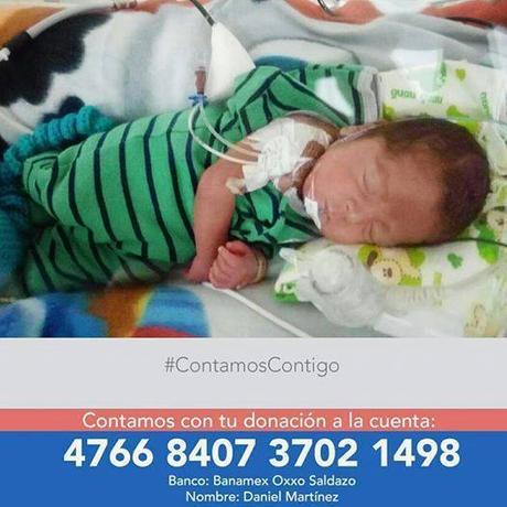 Realizan campaña #BendicionesParaLeo en favor de un pequeño con nacimiento prematuro