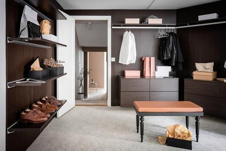 deco ideas almacenamiento, vestidor de madera oscura