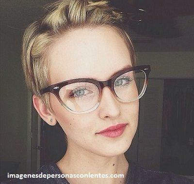 peinados faciles para mujeres con lentes cortes