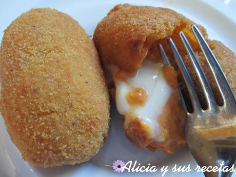 CROQUETAS DE PIMIENTO ASADO Y MOZZARELLA
