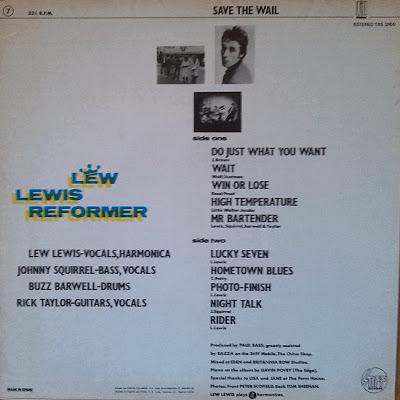 Lew Lewis reformer -Save the wail Lp 1979
