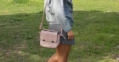 Outfit: Falda Vichy y Jersey con Volantes