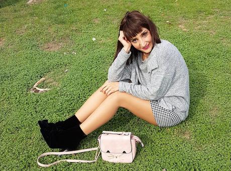 Outfit: Falda Vichy y Jersey con Volantes