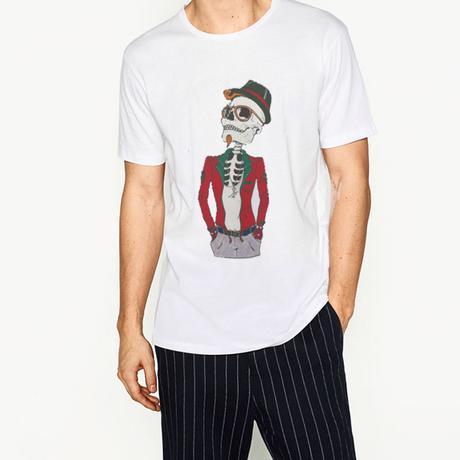 esqueleto hipster, camiseta ilusgtrada en Señor Cool